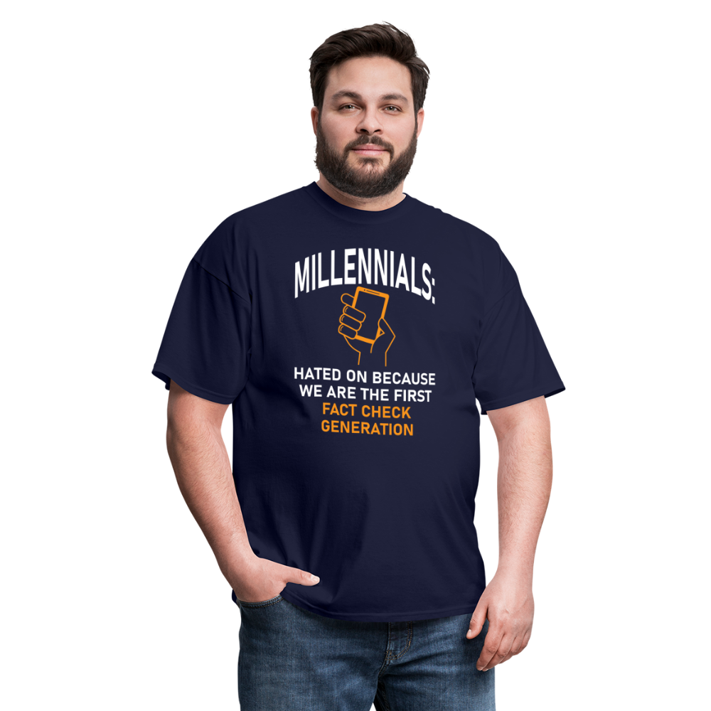 Millennials Fact Check Generation - navy