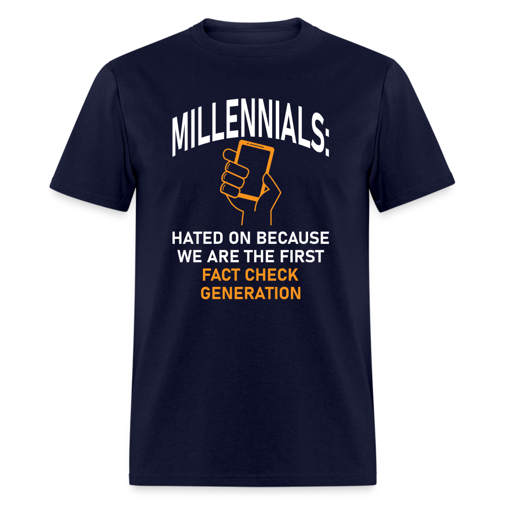 Millennials Fact Check Generation - navy