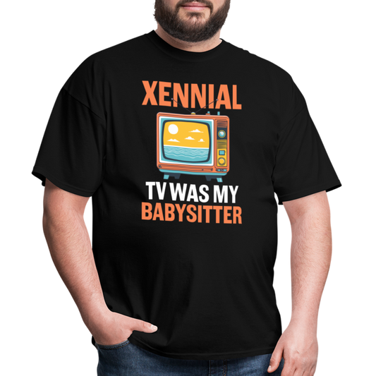 Xennial TV Babysitter Tshirt - black