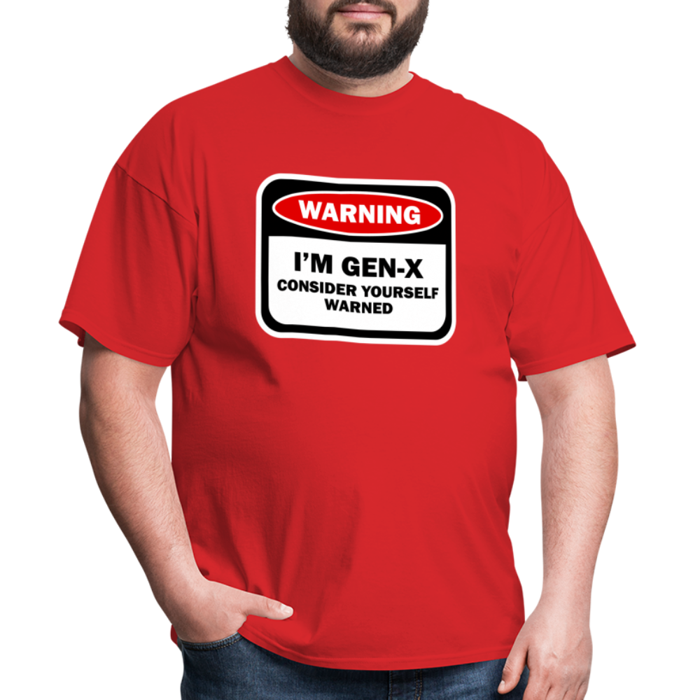 Warning " I'm Gen-X' " - red