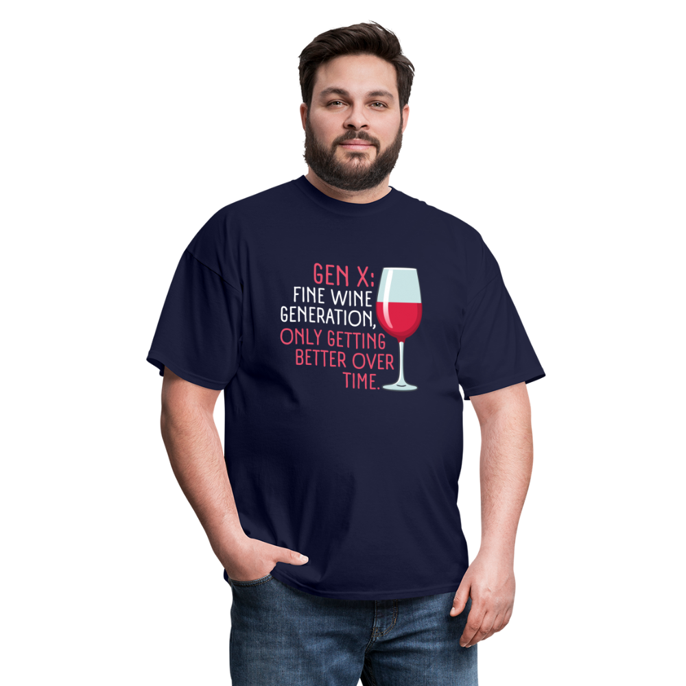 Gen-X Fine Wine T-Shirt - navy