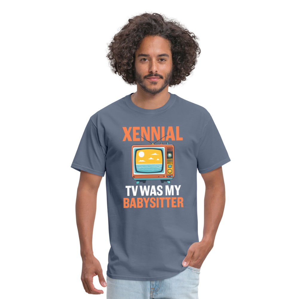 Xennial TV Babysitter Tshirt - denim