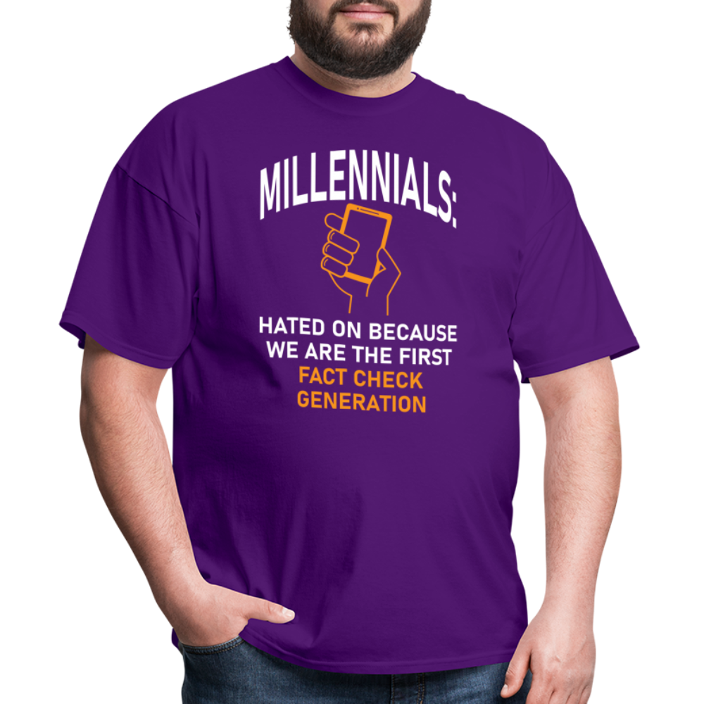 Millennials Fact Check Generation - purple