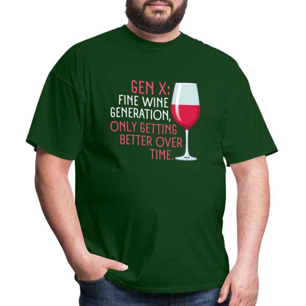 Gen-X Fine Wine T-Shirt - forest green