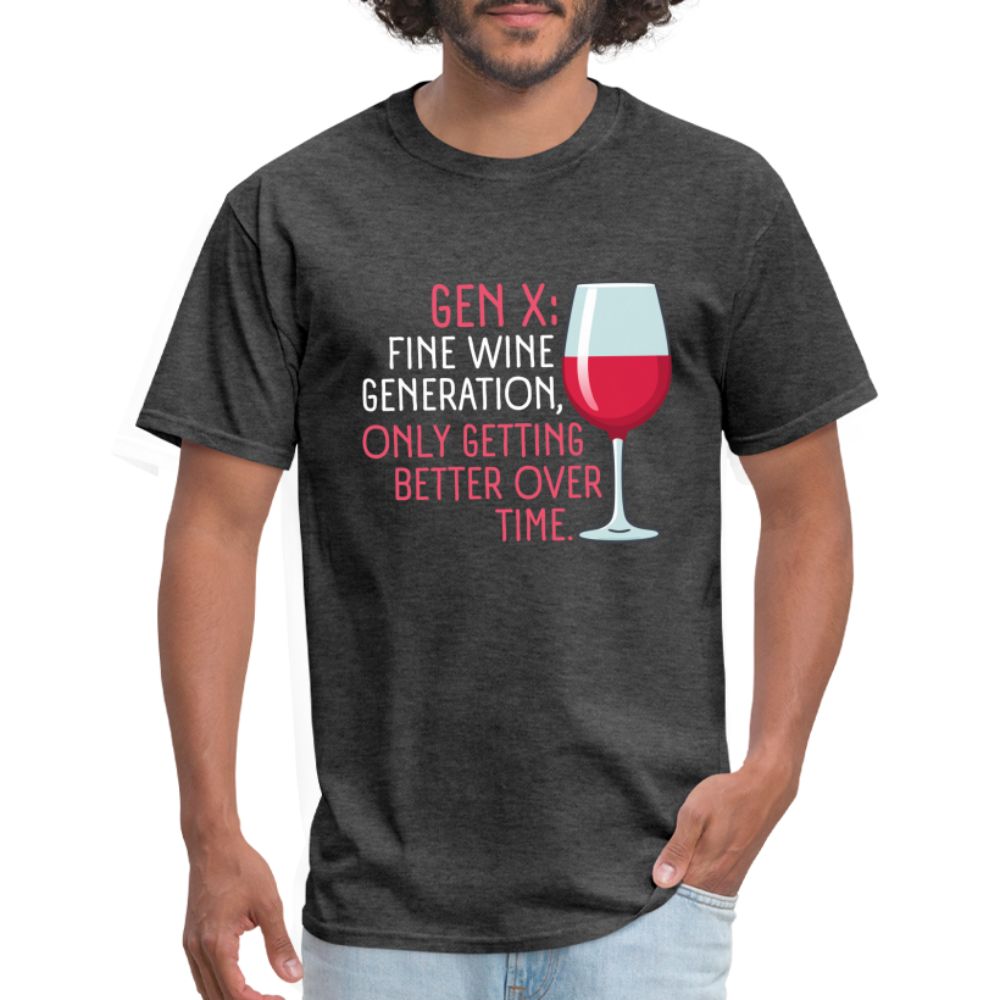 Gen-X Fine Wine T-Shirt - heather black