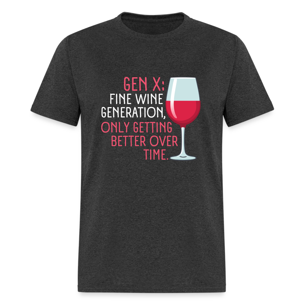 Gen-X Fine Wine T-Shirt - heather black