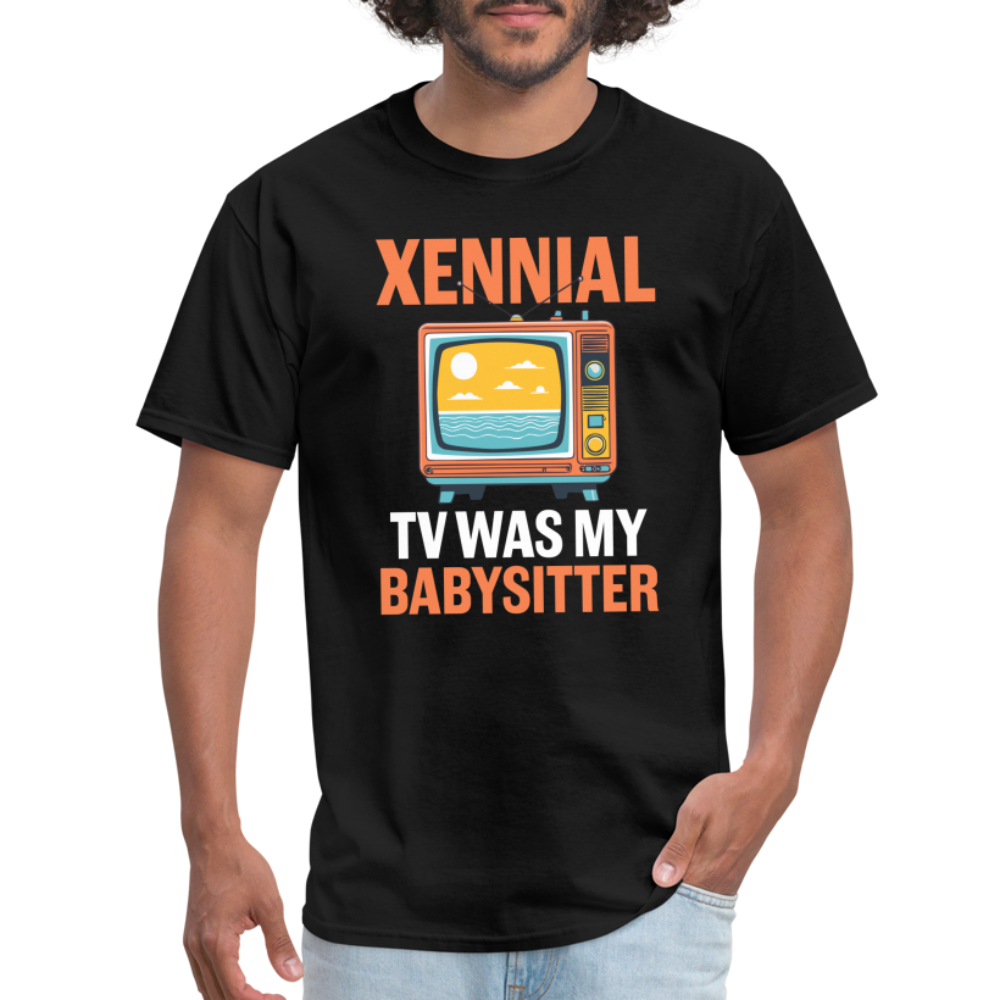 Xennial TV Babysitter Tshirt - black