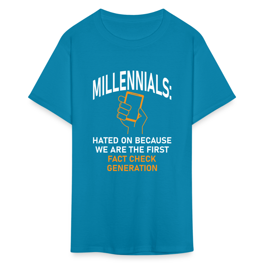 Millennials Fact Check Generation - turquoise