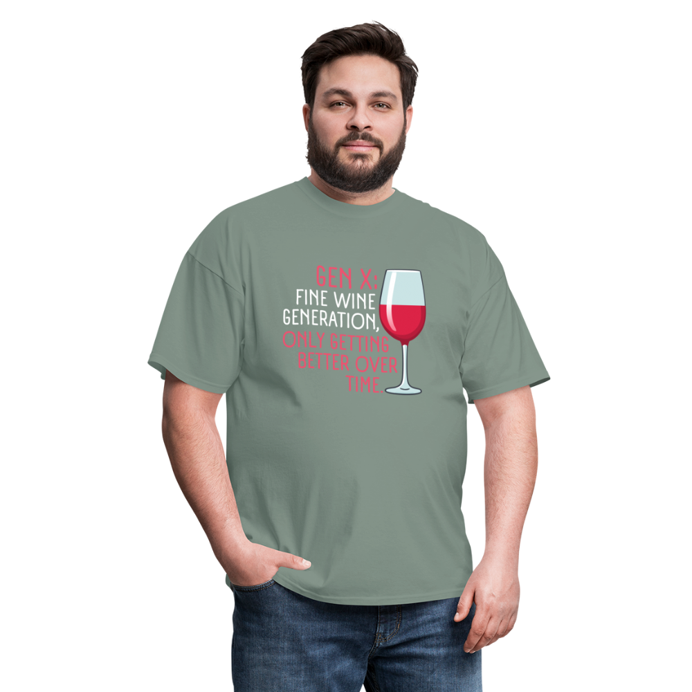 Gen-X Fine Wine T-Shirt - sage