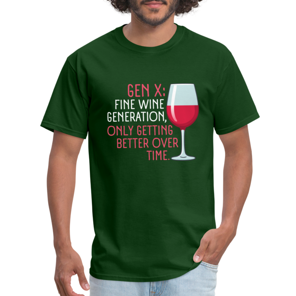 Gen-X Fine Wine T-Shirt - forest green