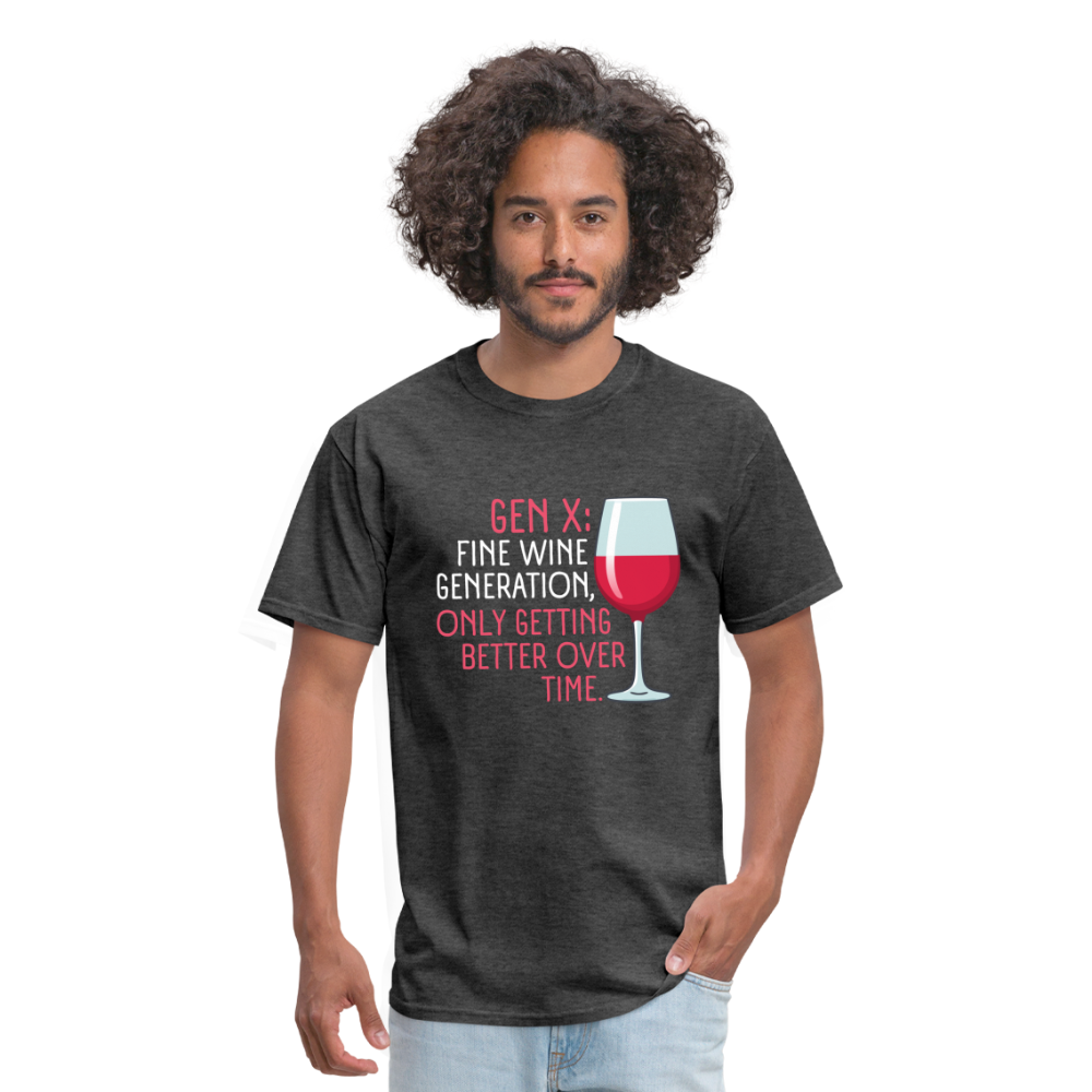 Gen-X Fine Wine T-Shirt - heather black