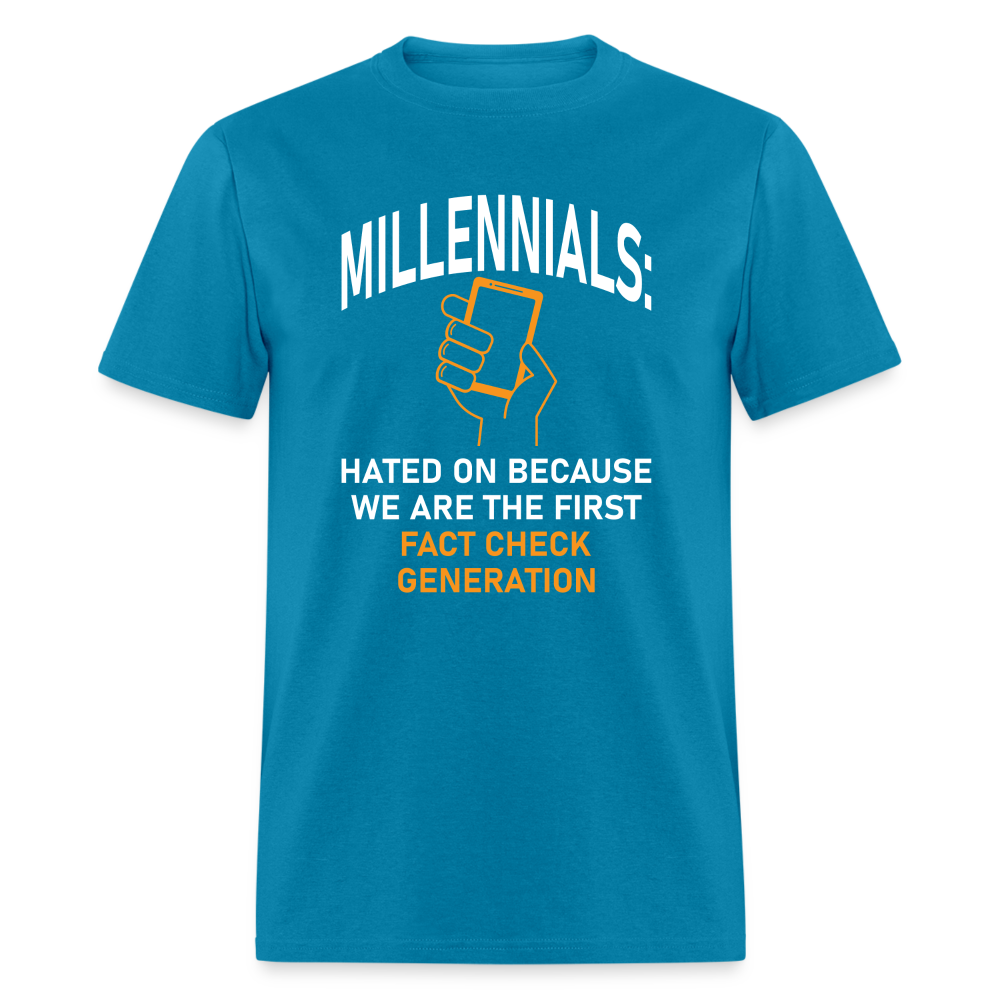 Millennials Fact Check Generation - turquoise