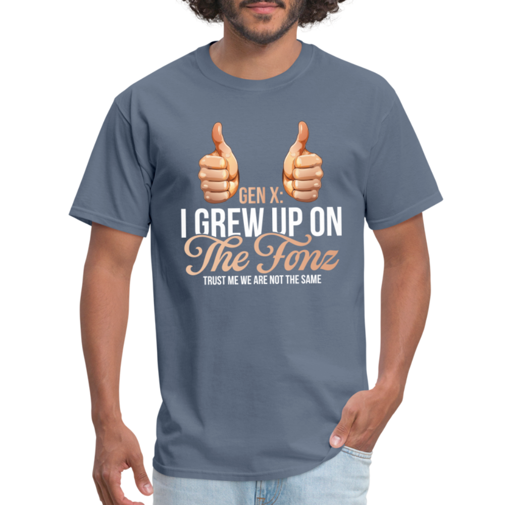 Gen-X  " I grew up on The Fonz" Tshirt - denim