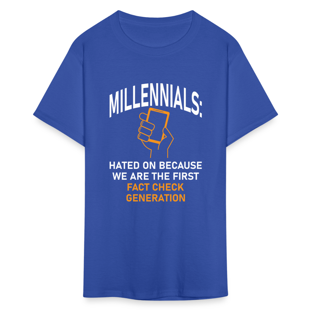 Millennials Fact Check Generation - royal blue