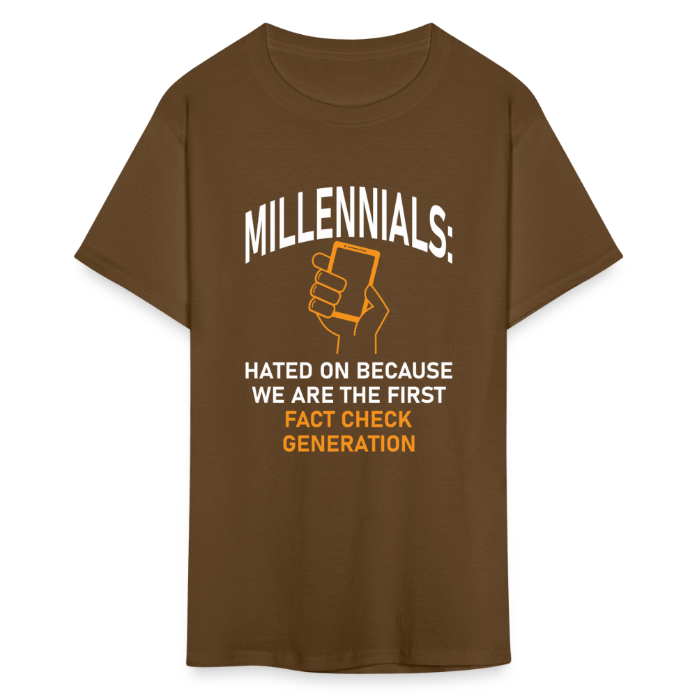 Millennials Fact Check Generation - brown