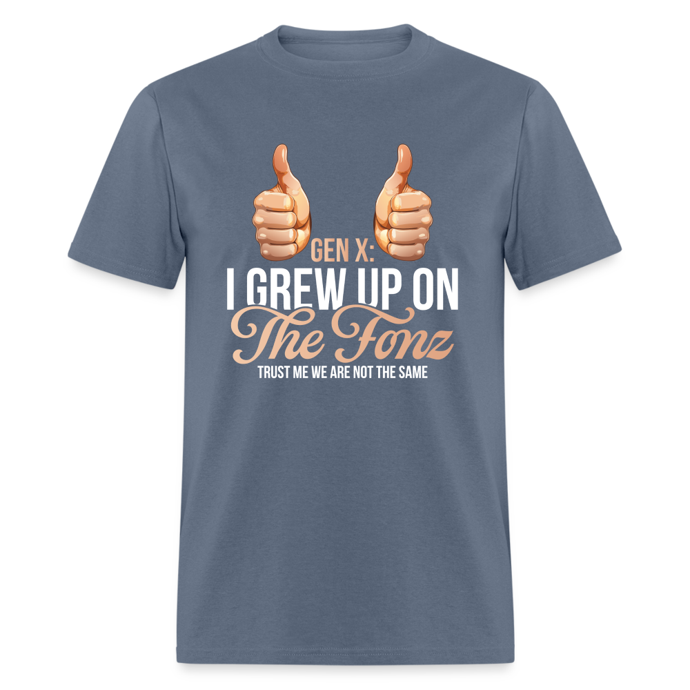 Gen-X  " I grew up on The Fonz" Tshirt - denim