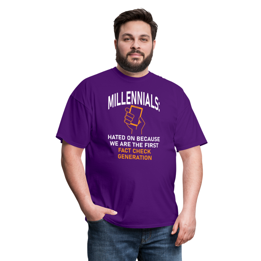 Millennials Fact Check Generation - purple