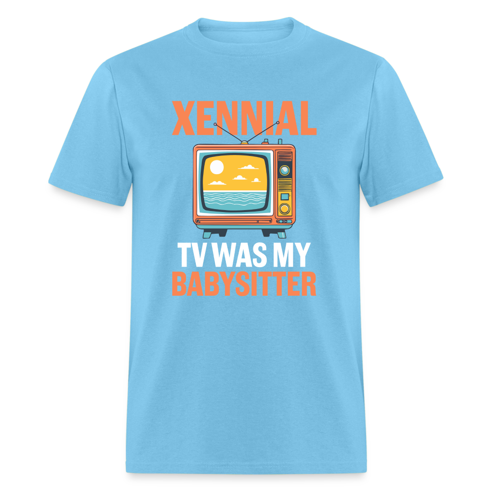 Xennial TV Babysitter Tshirt - aquatic blue