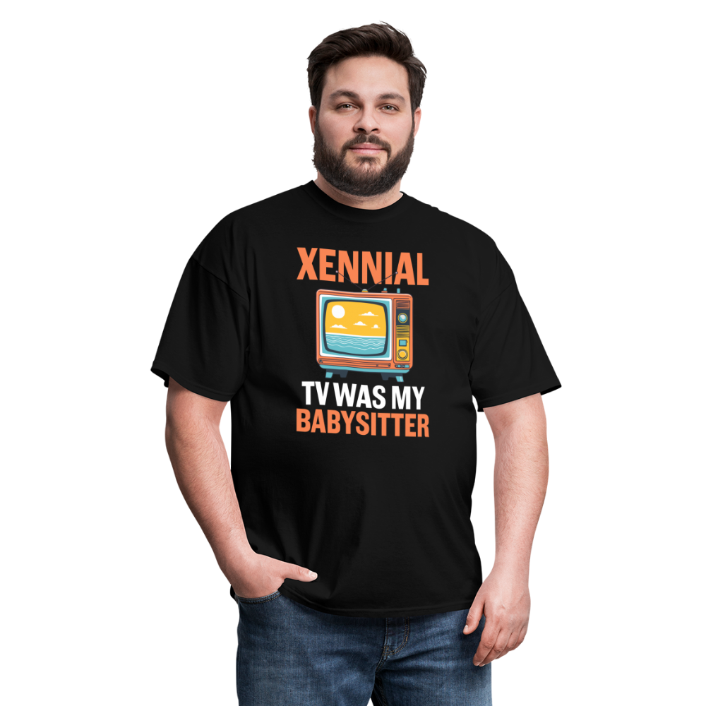 Xennial TV Babysitter Tshirt - black