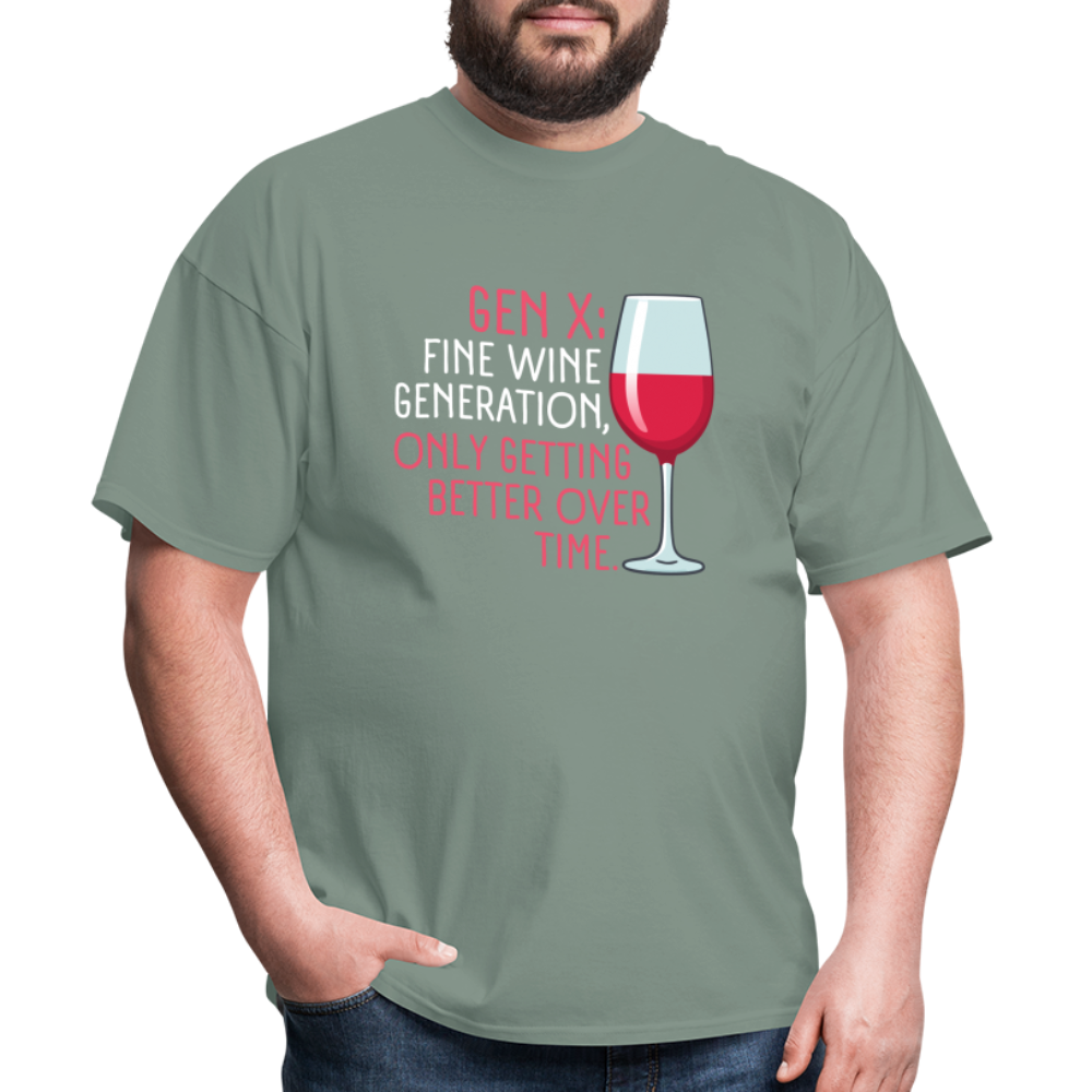 Gen-X Fine Wine T-Shirt - sage