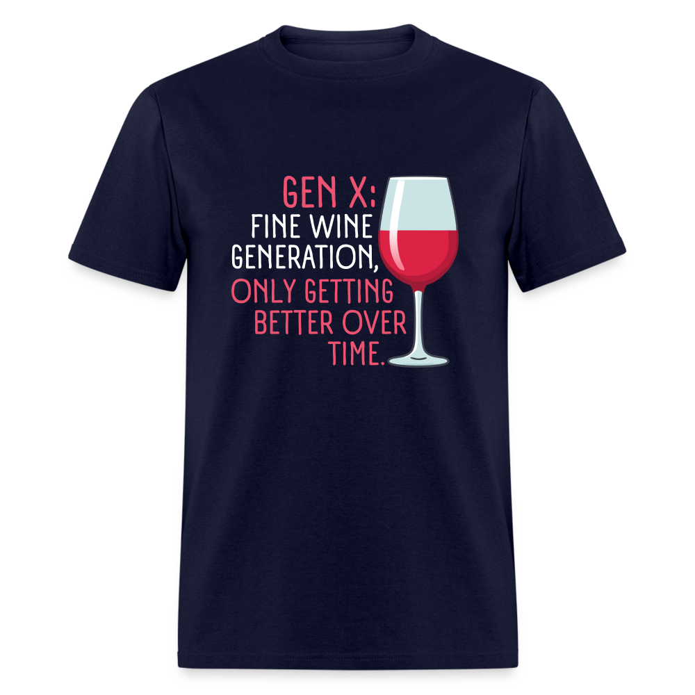 Gen-X Fine Wine T-Shirt - navy