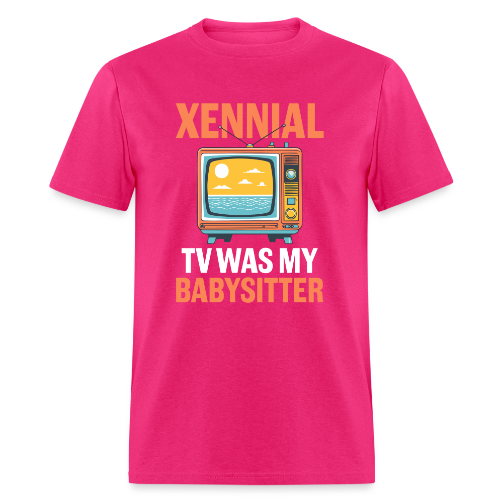 Xennial TV Babysitter Tshirt - fuchsia