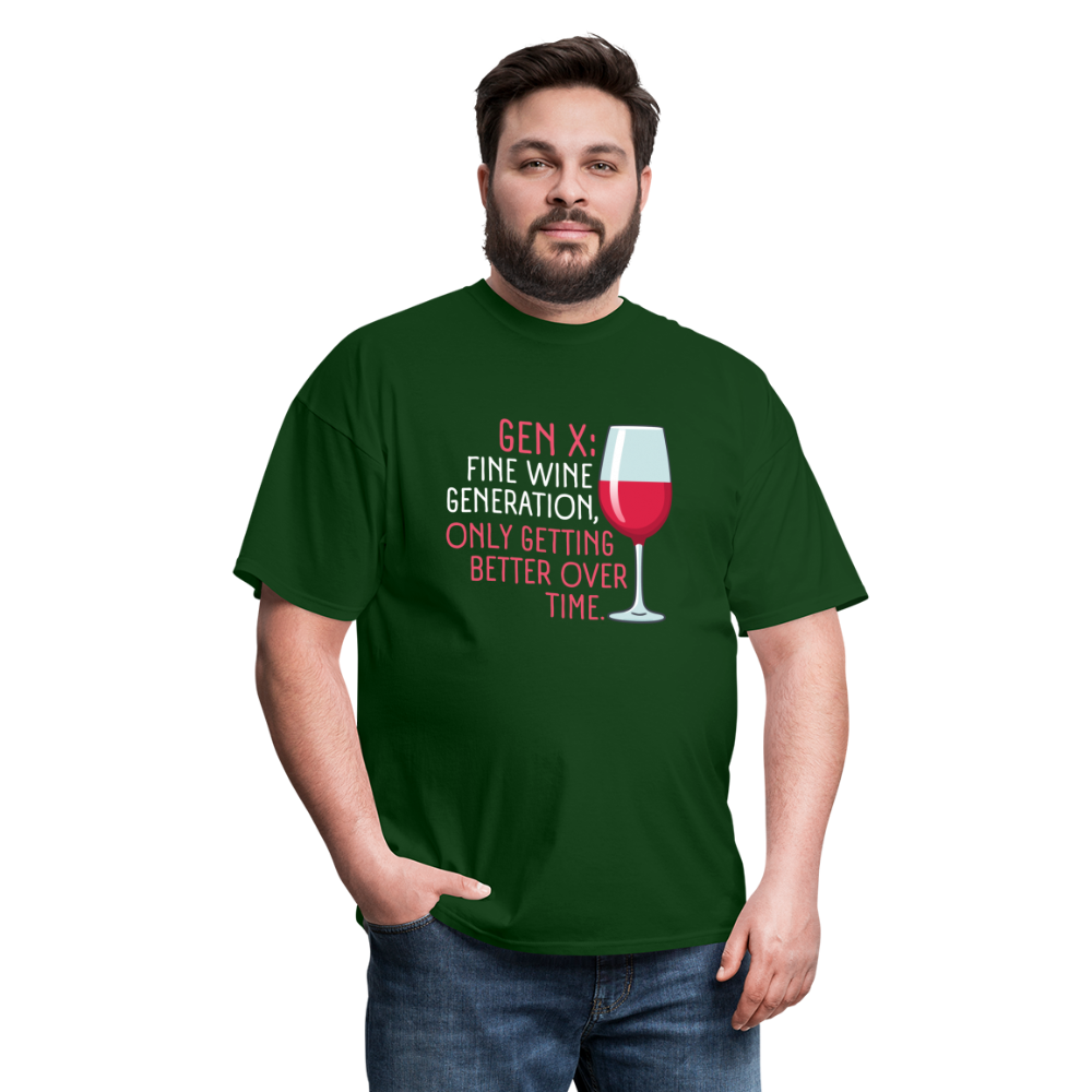 Gen-X Fine Wine T-Shirt - forest green