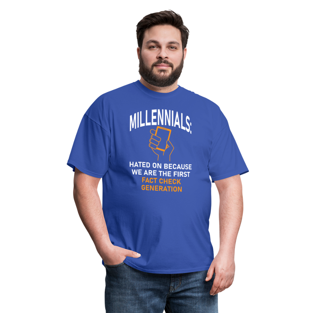 Millennials Fact Check Generation - royal blue