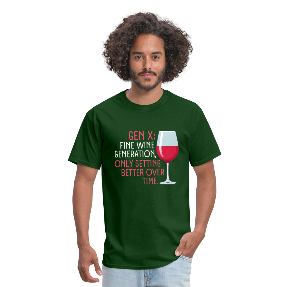 Gen-X Fine Wine T-Shirt - forest green