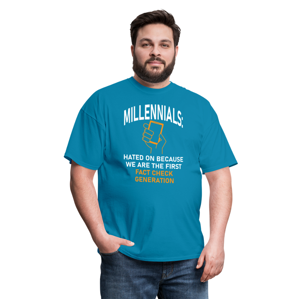 Millennials Fact Check Generation - turquoise