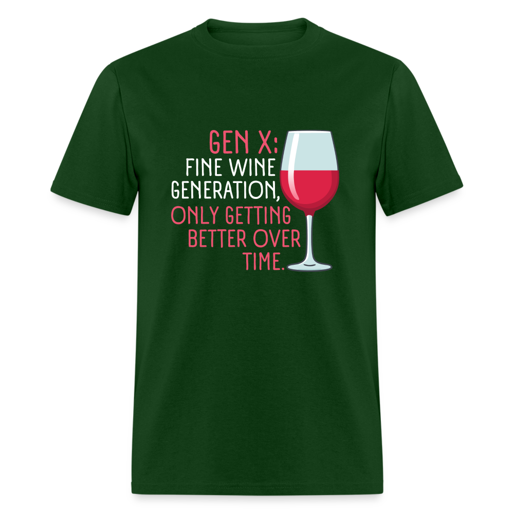 Gen-X Fine Wine T-Shirt - forest green