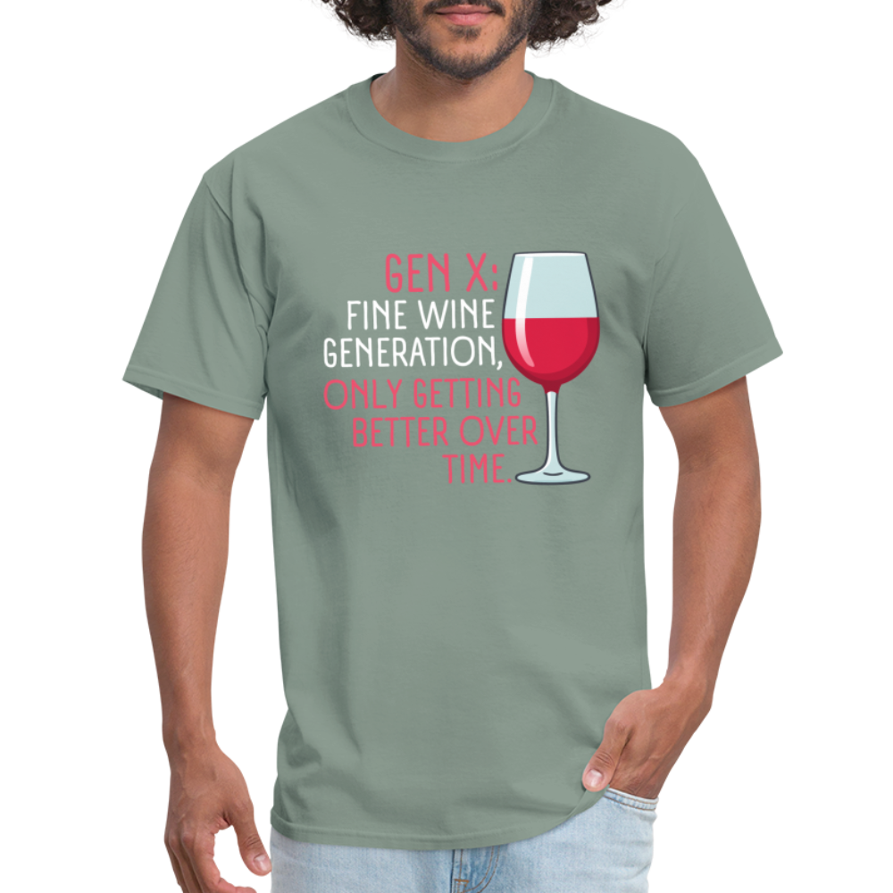 Gen-X Fine Wine T-Shirt - sage