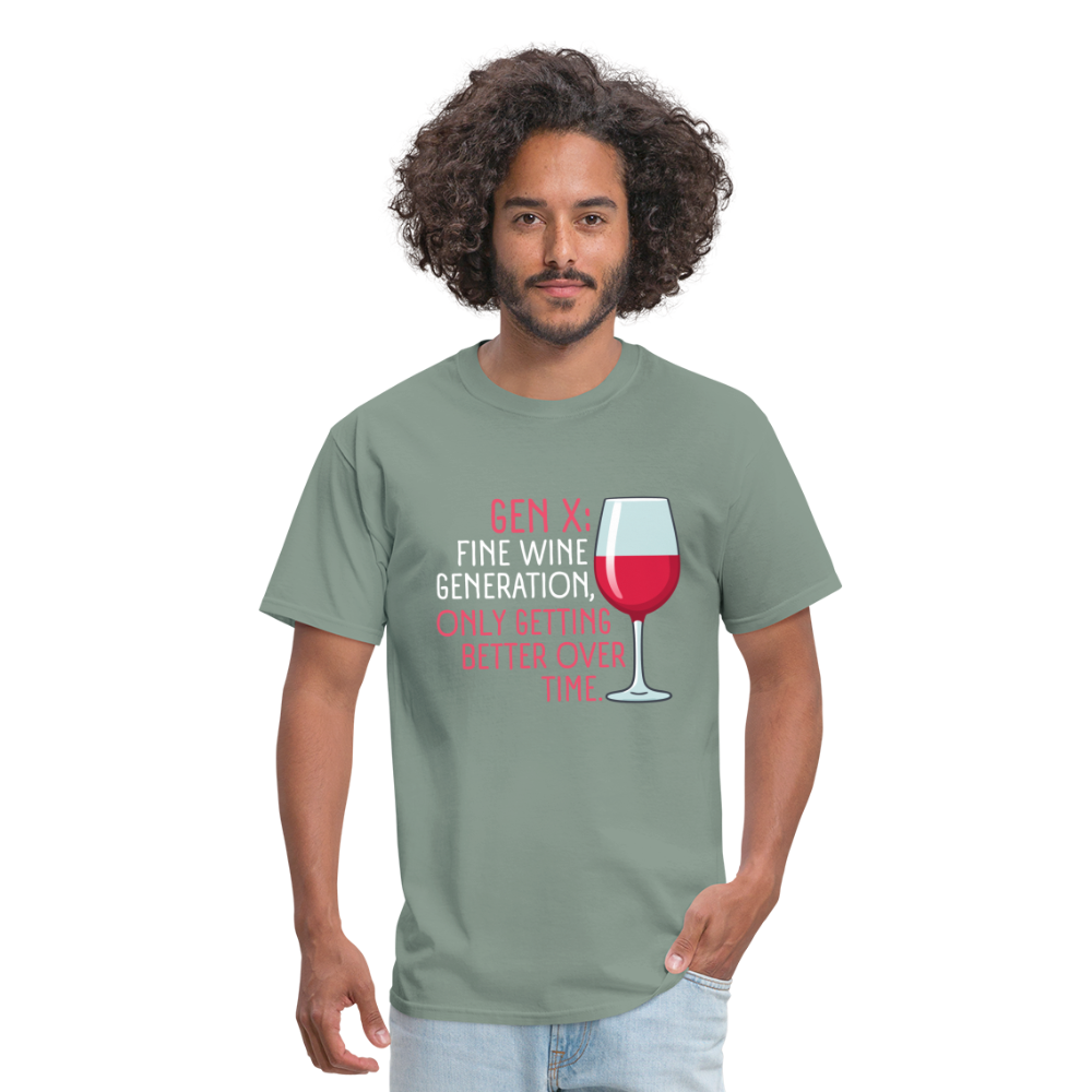 Gen-X Fine Wine T-Shirt - sage