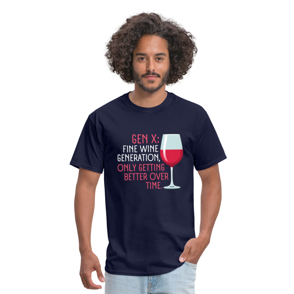 Gen-X Fine Wine T-Shirt - navy