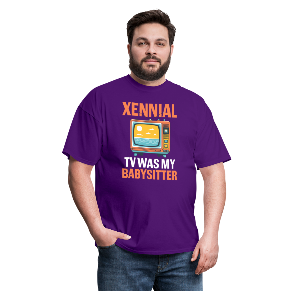 Xennial TV Babysitter Tshirt - purple