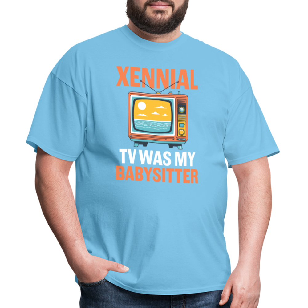 Xennial TV Babysitter Tshirt - aquatic blue