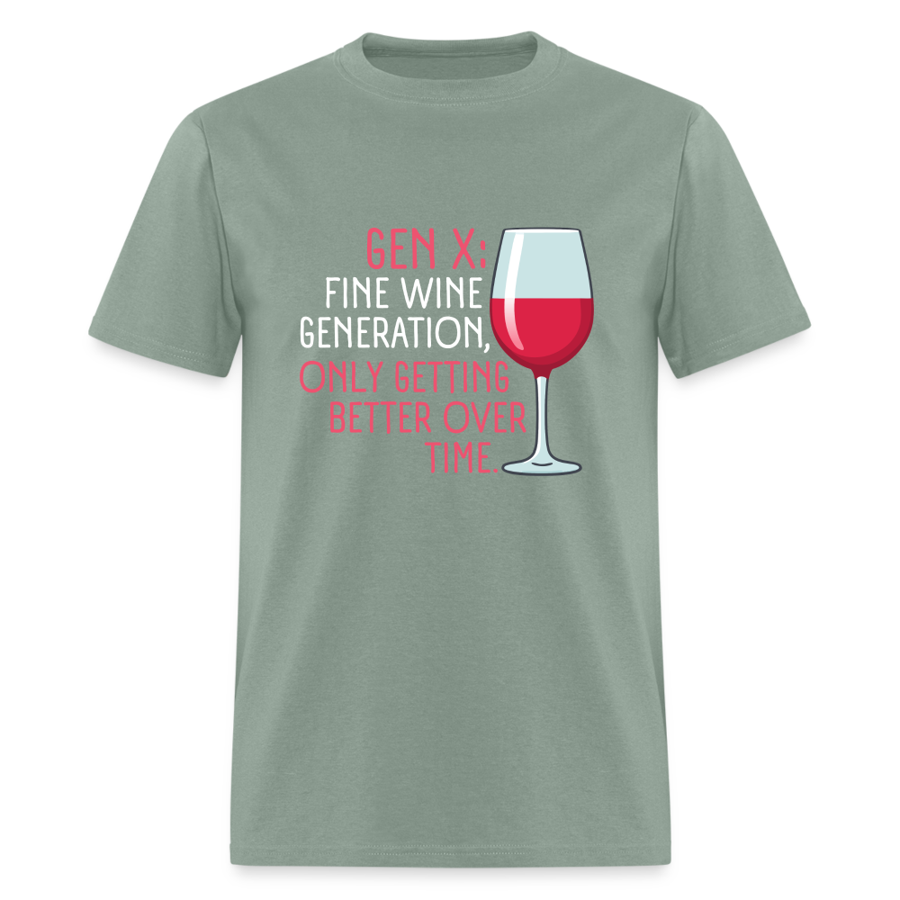 Gen-X Fine Wine T-Shirt - sage