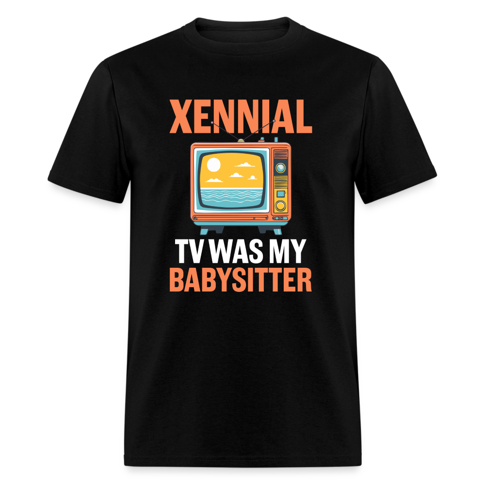 Xennial TV Babysitter Tshirt - black