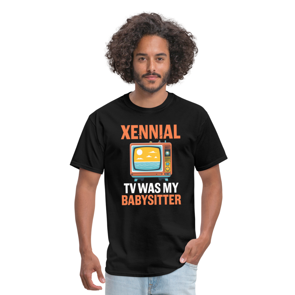 Xennial TV Babysitter Tshirt - black