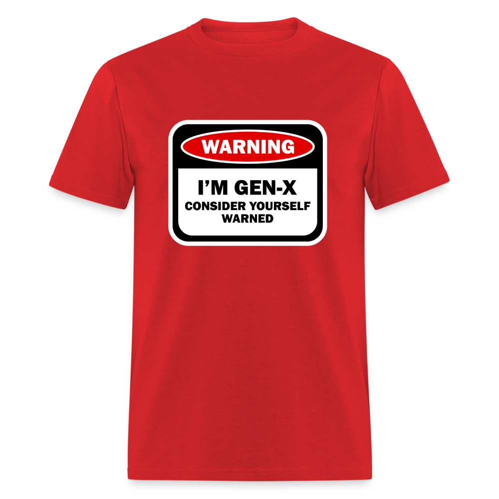 Warning " I'm Gen-X' " - red